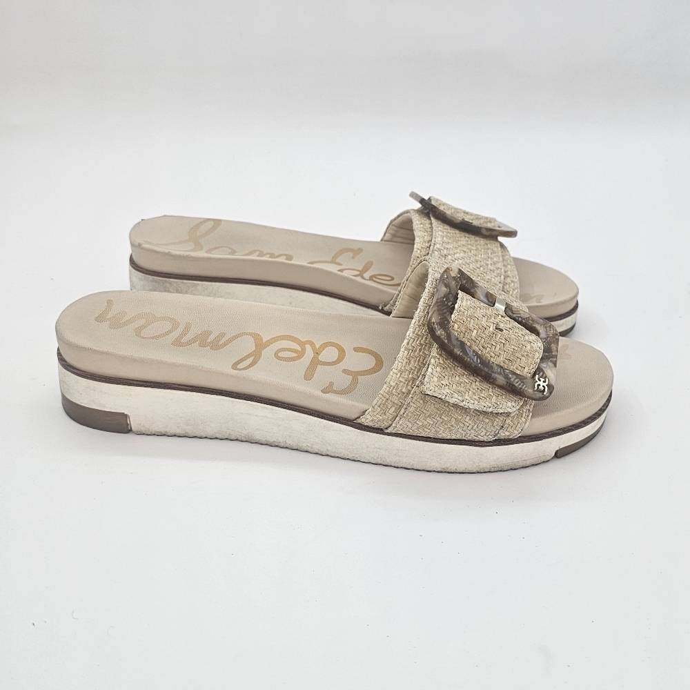 Sam Edelman Ariane Platform Sandals Eggshell Size 9.5 – Preowned - Picture 6 of 12